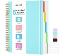A5 Notebook, Lined Notebook with Removable Dividers, 100GSM Thick Notepad