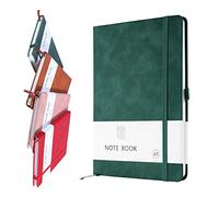 A5 Notebook, Notebook A5 Note Book Note Pad Journal Notebook A5 Notepad PU Leather Notebook for Office School Home Business Writing & Note Taking 200 Pages (100 Sheets)-Green