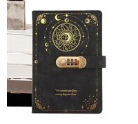 A5 Notebook with Lock - Notebook for Personal Information - Portable Notebook with Notes and Diary - for Children Teenagers Writers Travel Students Birthday Holiday Home Office Appartament