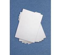 A5 Notepads - Five Pack - Quality 90gsm Plain Paper - Ideal Everyday Jotter Pads - 100 Pages/50 Sheets with Strong Backing Board, White
