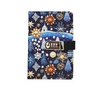 A5 Password Notebook Flower Diary with Lock Girls Journals 260 Pages Lined School Stationery Office Notes Lockable Diary(Color 1)