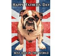 A5 Personalised Bulldog Happy Father's Day Card refPIDBUL2