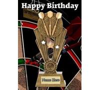 A5 Personalised Darts Sports Trophy Birthday Card refPID995