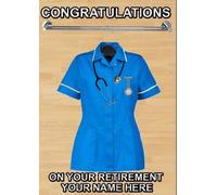 A5 Personalised Nurse Happy Retirement Card refPID700