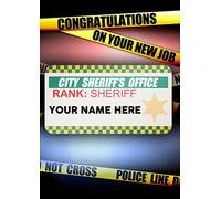 A5 Personalised Sheriff New Job Greeting Card Police Force Cop PIDPOL2