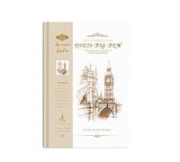 A5- Personalized Hard-Shell Notebook with Thickened Cover and Horizontal line Notepad -A5 Clock Tower Reflection 80 Copies with 160 Pages x1.