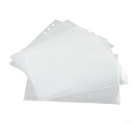 A5 Photo Album Refill for Pages 10pcs Clear Plastic Sleeves with Multi-Punched Holes - PP Document Protectors 1 2 4 Pockets for Card Organiser Trading Cards 152x198mm(A5-1 Gird)