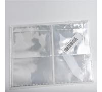 A5 Photo Album Refill for Pages 10pcs Clear Plastic Sleeves with Multi-Punched Holes - PP Document Protectors 1 2 4 Pockets for Card Organiser Trading Cards 152x198mm(A5-4 Gird)