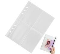 A5 Photo Card Sleeves, Clear Kpop Photocard Binder, A5 Binder 6 Ring Photocard Holder Book, Translucent Frosted Binder Mini Photo Album For Picture Business Card