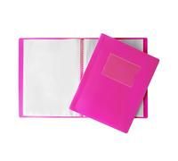 A5 Pink Flexible Cover 10 Pocket Display Book