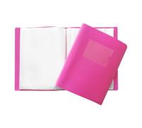 A5 Pink Flexible Cover 100 Pocket Display Book