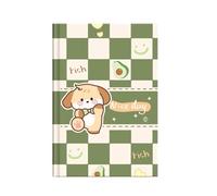 A5- Plaid Cute Personality Notebook Hard Shell Thickened Cover Horizontal line This -A5* Happy Puppy