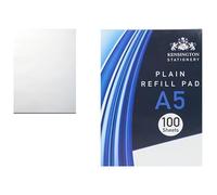 A5 Plain Refill Paper Pad (100 Sheets) - Smooth & Durable Paper, Ideal for Note-Taking, Drawing & Office Use