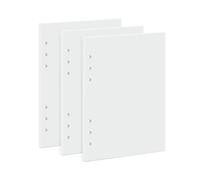 A5 Plain White Planner Refills, 210x142mm, 6 Ring Binder Paper Inserts