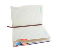 A5 Planner Book with Weekly Monthly Views for Students | Soft PU Cover, Pink and Purple Two Tone Design, Office Meetings, Notes and Journaling Entries
