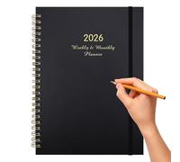A5 Planner Notebook 2026 - Weekly Ring Binder Book for Productivity and Scheduling, Portable Planner with Calendar Function, Journal Organizer for Home, Classroom, Work, Business, Meetings, Travel