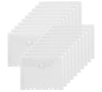 A5 Plastic Wallet, 20 PCS Document Pockets, 7 Holes Waterproof Transparent Document Wallet A5 for School, Office, Home Travel