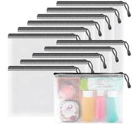 A5 Plastic Wallets Folders - 12PCS A5 Zip Wallets Plastic Zip Lock Bags Document Wallets Folders Waterproof Travel Storage Pouch for Homework, Receipts, Cosmetics, School & Office Supplies, Black