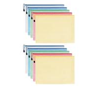 A5 Plastic Wallets, Plastic Folders, Document Wallets, Zip Folders, 10 Pcs Document Folder with Zipper for Office School Supplies (23.5 x 17.5 cm)