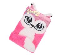 A5 Plush Fox Notebook Bowknot Cover, Daily Student Schedule Planner Journal Book, Creative Sequin Writing Pad for School and Work