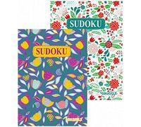 A5 Pocket Floral Sudoku Challenge Books - Book 1 & 2, Each includes 110 Pages - Lna Namaa