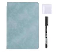 A5 Portable Erasable Whiteboard Notebook Reusable Writing Pad PU Leather Memo Board Daily Planner for Office Meeting School Classroom Note Taking Drawing Journaling Sketchpad (Blue1)