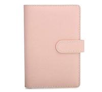A5 PU Leather Notebook Cover,Refillable 6 Round Ring Binder Cover for A5 Filler Paper,Travel Diary Cover with Business Card Pocket,Writing Journal Cover with Magnetic Buckle