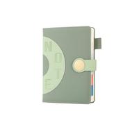 A5- Punch Schedule Plan This Time Management Business Notebook-Schedule Book-Round Button-Fruit Green