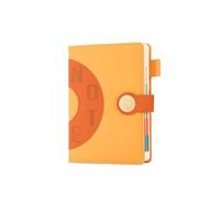 A5- Punch Schedule This time Management Business Notebook-Schedule Book-Round Button-Orange