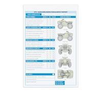 A5 Quad Bike/ATV Check List Book. 2 Part Duplicate