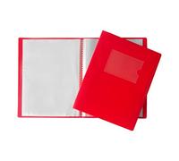 A5 Red Flexible Cover 10 Pocket Display Book