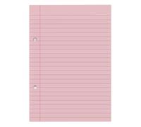 A5 Refill pad, 60 Sheets, 80gsm, Pink, Pack of 10 with Zero Plastic Packaging