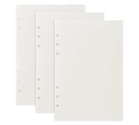 A5 Refill Paper, 3 Pack 135 Sheets A5 Refillable Note Paper, 6 Hole Filler Inserts Loose Leaf Paper, Dotted Blank Lined A5 Notebook Paper Refill for 6 Ring A5 Binder Notebook Refill Pad (Blank)