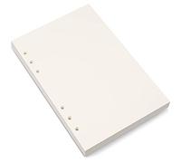 A5 Refill Paper, 6 Hole Punched, Blank Paper Refills for A5 Planner Binder Journals, 80 Sheets/160 Pages, 5.6x8.3 Inch, Beige
