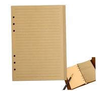 A5 Refill Paper, Lined A5 Binder Inserts, 6-Ring A5 Planner Inserts, Vintage Kraft Paper A5 Notebook Refill, 80 Sheets 160 Pages A5 Binder Paper for Journal Traveler Notebook Dairy