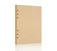 A5 Refill Paper, Unlined Blank Kraft Paper,100GSM Thick Refillable Paper 6 Hole Filler Inserts Loose Leaf Paper,for A5 Size 6 Ring Binder Journal Notebook,80 Sheets (160 Pages) (Kraft Blank, A5)