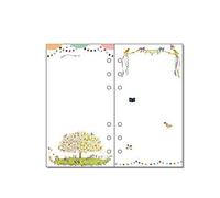 A5 Refillable Pages, 6 Holes Colored Refill Notebook Executive Personal Organiser for Writting Your Daily/Weekly/Monthly Plan (40 Insert Pages, Pack of 2)