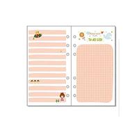 A5 Refillable Pages, 6 Holes Colored Refill Notebook Executive Personal Organiser for Writting Your Daily/Weekly/Monthly Plan (40 Insert Pages, Pack of 2)