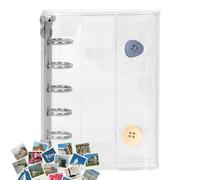A5 Ring Binder - Transparent PVC 5-Ring Notebook Cover, Loose-Leaf Sticker Storage Book, Double-Button Tri-Fold Binder Cover, Suitable for M5 Paper, No Pages Included