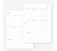 A5 Routine Tracker Planner Insert Agenda Refill for Filofax A5, Kikki K Large, LV GM sized 6 ring agendas, 5.8 x 8.3