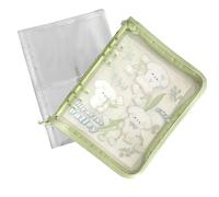 A5 School Folder - Size 9.25" x 7.4" x 1.1", PVC Construction, Card Divider Included, Lightweight 155g | Portable File Document Organizer for Classroom Travel Home Use