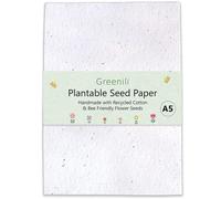 A5 Seed Paper by Greenili | Handmade, Recycled & Plantable Seeded Paper That Grows Bee Friendly Flowers | for Sustainable Seeded Birthday Cards, Eco Friendly Wedding Invitations, Party Invites etc.