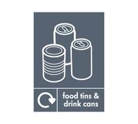 A5 Sign Self Adhesive Food Tins and Drink Cans (Pack of 5) Y7321008