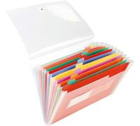 A5 Size 13 Part Compartments Expandable Expanding File Organiser Folder Expander Rainbow Colour Document Wallets Storage