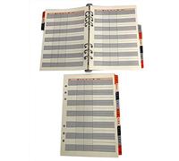 A5 Size Address Index 9 Pages Suitable for Standard Filofax Coloured Index Tab (6 Holes) Cream Colour Papers