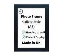 A5 Size Picture Frame Poster Home Decoration MDF Photo Frames Freestanding & Wall Mountable Table Top Certificate Document Frames White Black Oak (Black)