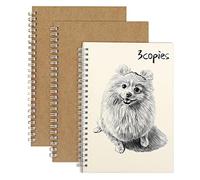 A5 Sketch Book - 3 Pack Brown Paper Sketchbook, Sketch Books for Drawing Blank Notebook, Kraft Paper Sketchbook Plain Sketchbook Drawing Pad for Write Draft/Take Notes/Scrapbook(100 Pages/50 Sheets)