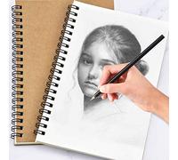 A5 Sketchbook 2pcs, 120GSM Spiral Bound Sketch Pad, 200 Pages Drawing Sketch Book, Kraft Cover Blank Paper Sketch Notebook for Artist Watercolor, Cartridge Paper for Kids Adults Landscape Painting