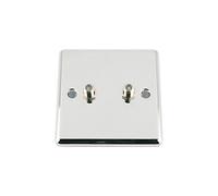 A5 SKS2GCC 2 Gang Double Classic Chrome Polished Sky Satellite Socket