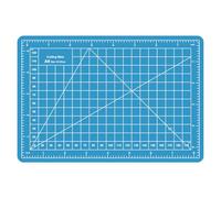 A5 Small Self Healing Cutting Mat,8in x 6in Double Sided Thickened Sewing Mat PVC Rotary Cutting Mat for Crafts Sewing Hobby Fabric Project Craft Cutting Board for Matting & Mounting(Blue)